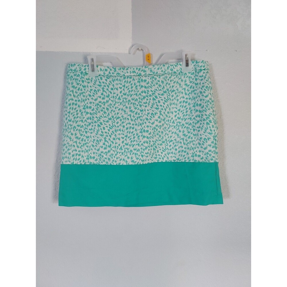 MICHAEL Michael Kors Mint Abstract Leopard Print Mini Skirt Size 8